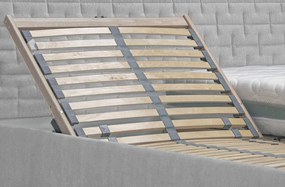 Posteľ Rita 180x200 cm, svetlo šedá látka