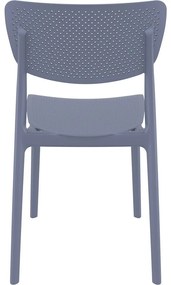 LUCY záhradná stolička bez podrúčok dark grey