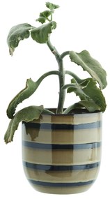 MADAM STOLTZ Keramický obal na kvety Dijon/Black 18 cm