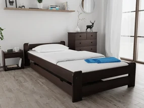 Posteľ Emily 80 x 200 cm, orech Rošt: S lamelovým roštom, Matrac: Matrac Somnia 18 cm