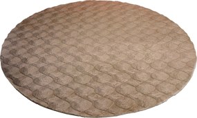 Obsession, Kusový koberec Diamond Cut 800 Cream kruh, 120x120 (priemer) kruh, béžová, obývacia izba