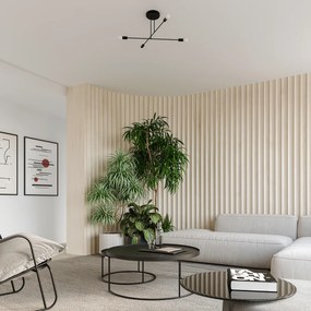 Stropné svietidlo Norah 3, čierne telo svietidla