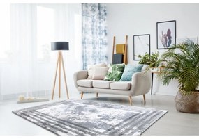 Luxusný kusový koberec akryl Remox šedý 240x340cm