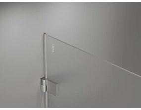 Mexen Lunar-B, výklopný sprchový kút ľavý 90 x 70 cm, 8mm číre sklo, oceľový profil, 832-090-070-97-00-L