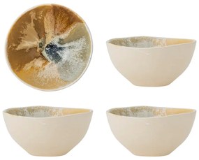 Krémové misky v súprave 4 ks z kameniny 525 ml Lacey – Bloomingville