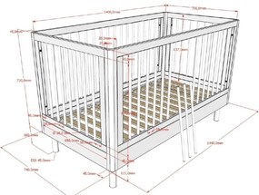 Biela postieľka z bukového dreva 70x140 cm Forrest – Vipack