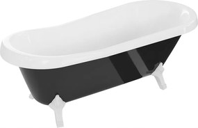 Mexen Retro voľne stojaca vaňa 170x75, biela/čierna