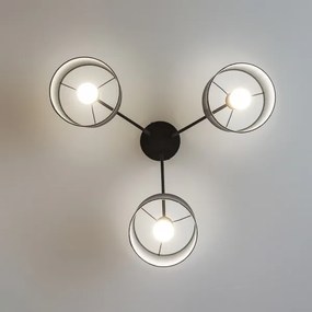 Prisadený luster ALBA 3xE27/15W/230V sivý