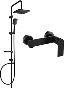 Mexen Sven, sprchový set s dažďovou sprchou a sprchovou batériou Zero, čierna matná, 71140262-70