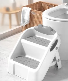 Skladacie detské schodíky 2-stupňové sivá