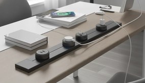 Zásuvka 2x USB-A pre zásuvkové lišty, čierna