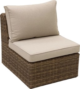 DEOKORK Ratanová lavica pre 3 osoby BORNEO LUXURY (hnedá)