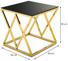 Odkladací stolík Diamant Gold Black
