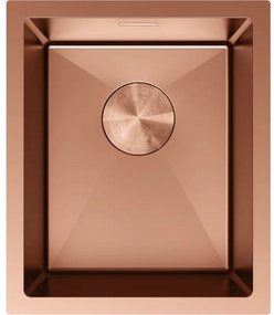 Mexen Trixo, 1-komorový nerezový drez 370 x 440 mm, brúsená meď, 6412371000-65