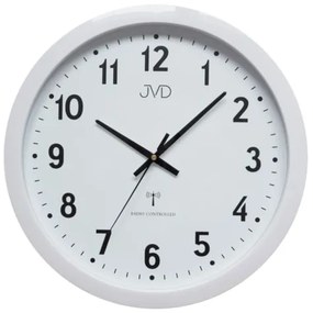 Rádiovo riadené biele nástenné hodiny JVD RH652, 40 cm