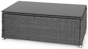 Komplet záhradného nábytku z technorattanu, sivý MultiGarden