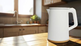 Bauerkraft Bezdrôtová cestovná rýchlovarná kanvica 1500 W 1,7 l otočná biela