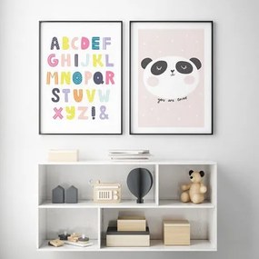 Plagát viacfarebná Abeceda