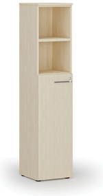 Kombinovaná kancelárska skriňa PRIMO WOOD, dvere na 3 poschodia, 400 x 420 x 1781 mm, breza
