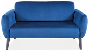 Sedacia súprava Elsa Velvet, dvojsedadlo, modrá / čierna