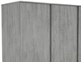 Šatníková skriňa Carlos, šedý beton, 152 cm