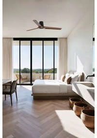 FARO 33839 - Stropný ventilátor HEYWOOD TUB L borovica/čierny pr. 132 cm + DO