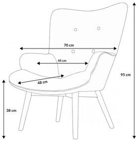 Kreslo MOSS zamatové sivé SS22 925805