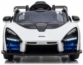 Lean Cars Elektrické autíčko - McLaren Senna - nelakované - biele - motor 2x45W - batéria 12V7Ah -2023