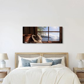 Obraz - Rybárska výbava (120x50 cm)