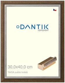 DANTIK rám na obraz 30x40 | TAIGA sv.hnědá (Plexi Čiré)