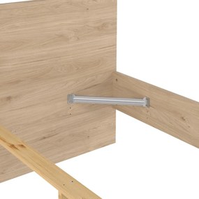 Dvojlôžková posteľ v dekore duba bez roštu 140x200 cm v prírodnej farbe Naia – Tvilum