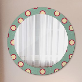 Okrúhle ozdobné zrkadlo na stenu Bodky fi 70 cm