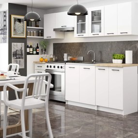 Kuchyňská linka Olivie 2,4 m prosklená dub sonoma/bílá