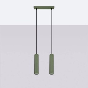 Zelené závesné svietidlo Gleam – Sollux