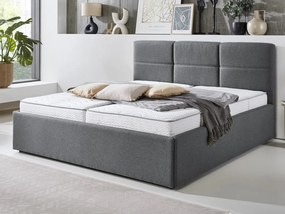 Posteľ Domango 140x200 cm,stredne šedá látka