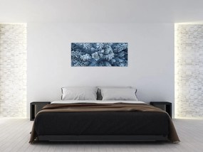 Obraz - Zasnežený les (120x50 cm)