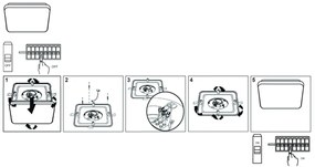 TOP LIGHT Svetlo stropné DUNAJ H 50, Biela