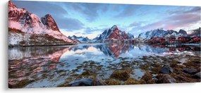 Obraz - Východ slnka nad Reine (120x50 cm)