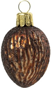 Bella Rose Sklenená vianočná ozdoba Ořech Hnědá Mat