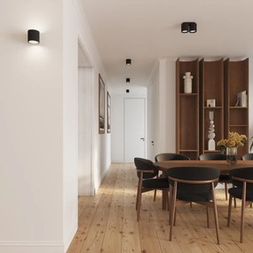 Nástenné svietidlo Aura, 1x čierne hliníkové tienidlo