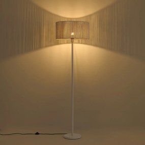 Stojacia lampa béžová s tienidlom z papierového lana 50/50/25 - Simplo