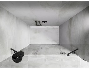 Mexen Lunar, pravé otočné sprchové dvere 150 cm, 8mm číre sklo, grafitový profil, 834S-150-050-95-00-P