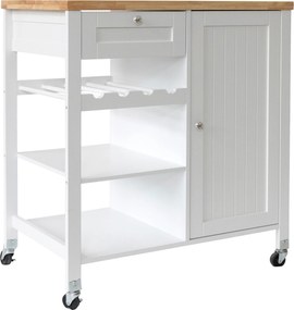 XXXLutz SERVÍROVACÍ VOZÍK, biela, 80/89/47 cm MID.YOU - Barový nábytok - 001713014301