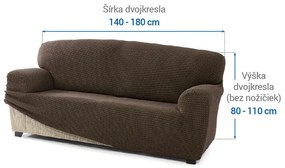 Super strečové poťahy NIAGARA tabaková dvojkreslo (š. 140 - 180 cm)