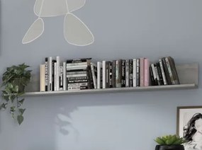 Nástenná polica Carlos,šedý betón , 150 cm%