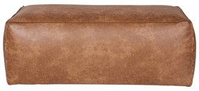 Koňakovohnedá podnožka z imitácie kože Rodeo – WOOOD