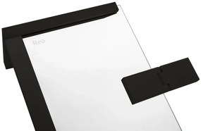 Rea Hugo, 1-krídlové sprchové dvere do otvoru 90x200,5 cm, 6mm číre sklo, čierny profil, KPL-45207