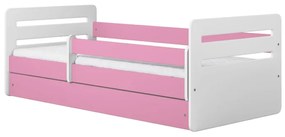 Kocot kids Detská posteľ Tomi ružová, varianta 80x140, bez šuplíků, s matrací