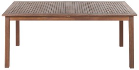 Záhradný rozkladací stôl z akáciového dreva 180/240 x 100 cm tmavé drevo CESANA Beliani