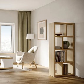 Knižnica v dekore duba v prírodnej farbe 70x159 cm Berlin – TemaHome